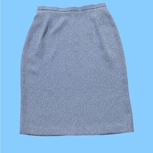 Vintage Elegant Light Blue Paisley Women's Skirt